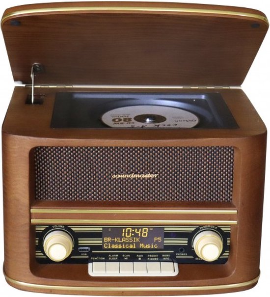 Soundmaster NR961 - Nostalgische DAB+ radio met CD-speler, bluetooth en USB - Soundmaster
