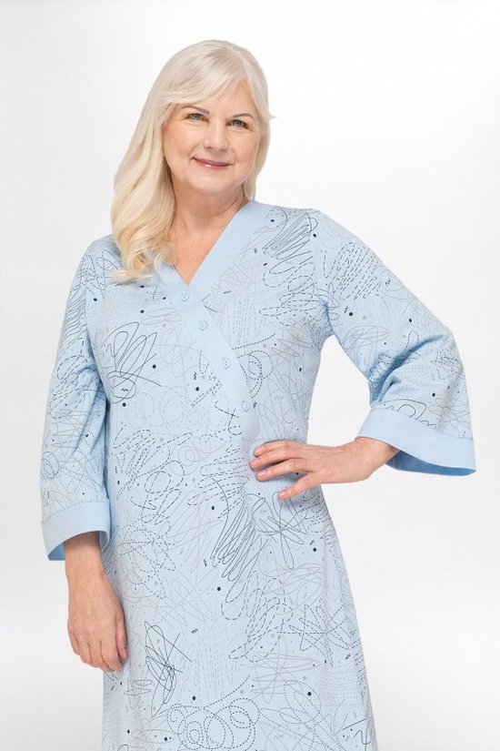 Chemise de nuit en coton Martel Blanka - bleu clair M