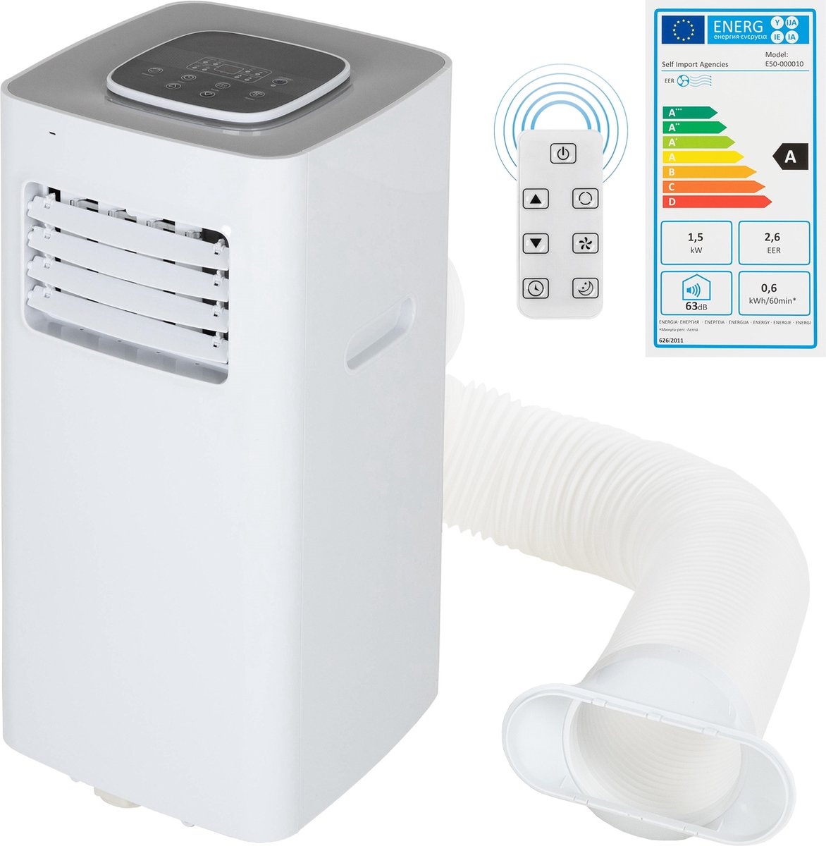Frustratie tellen tack Excellent Electrics Airconditioner met afstandsbediening 1500 W wit |  bol.com