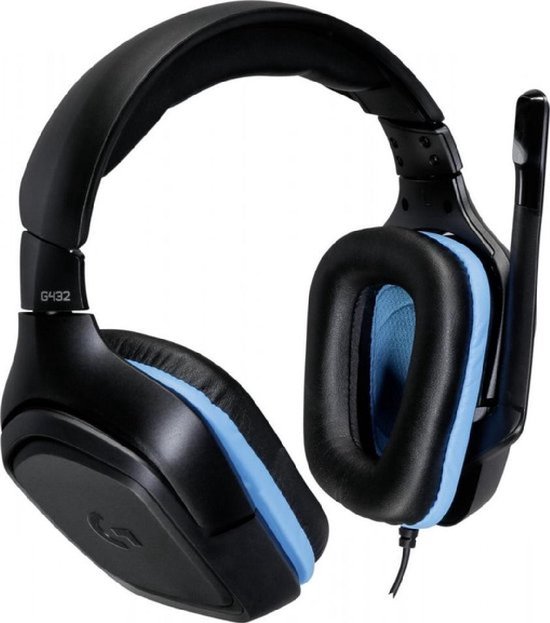 Logitech G432 Gaming Headset Zwart & Blauw PC