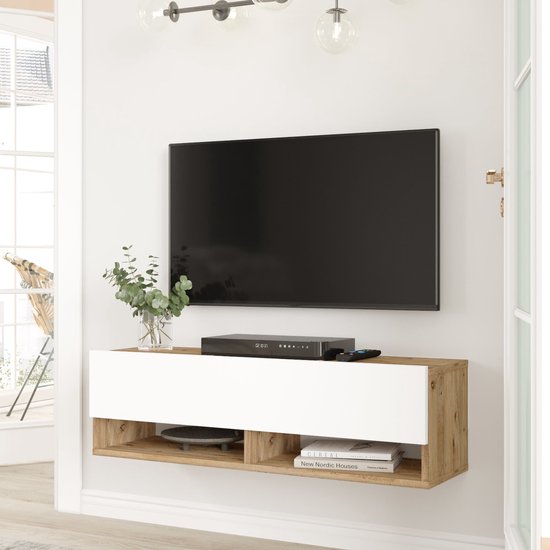 Tv-meubel Laitila 2 opbergvakken 100x31,5x29,5cm houtkleurig