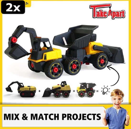 BIG 800056568 - Jim Dumper Traptractor, Kiepwagen, vanaf 3 jaar, geel, driespaaks stuur, mechanische claxon