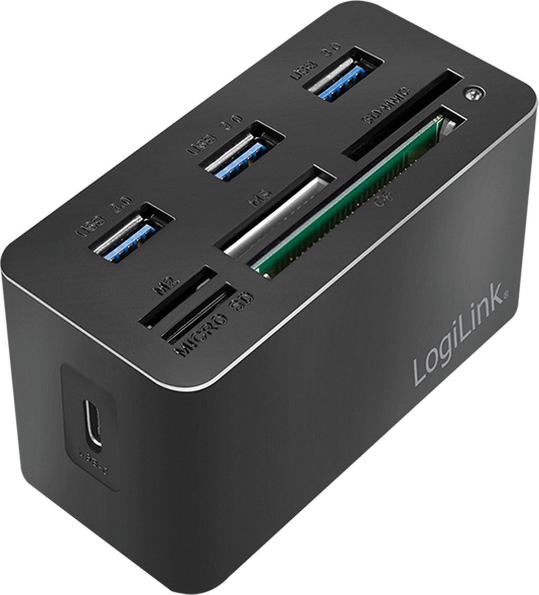 LogiLink CR0046 laptop dock & poortreplicator Bedraad USB 3.2 Gen 1 (3.1 Gen 1) Type-C Zwart