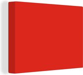 Tableau sur toile Rouge - Couleur - Uni - 120x90 cm - Décoration murale