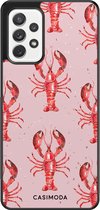 Casimoda® hoesje - Geschikt voor Samsung Galaxy A72 - Lobster All The Way - Zwart TPU Backcover - Geen opdruk - Roze