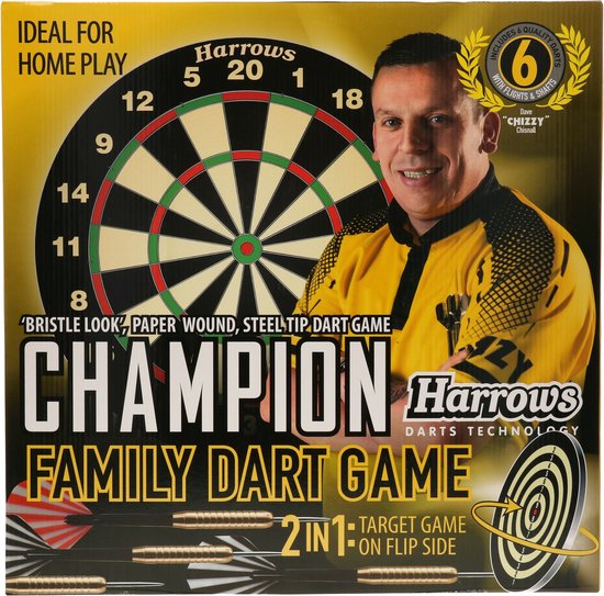 Dartbord Harrows World Champion 45 cm - Sportief spelen - Darten/darts - Dartborden voor kinderen en volwassenen - Engelhart