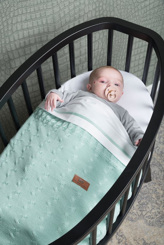 Baby's Only Gebreide wiegdeken - Baby deken Cable - Grijs van Baby's Only — afbeelding 3