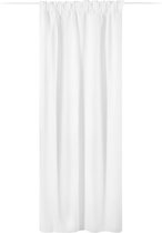 Rideau JEMIDI avec bande à volants Rideau châle Bande universelle 140 cm x 250 cm Bande décorative de rideau châle Wit 1 pièce
