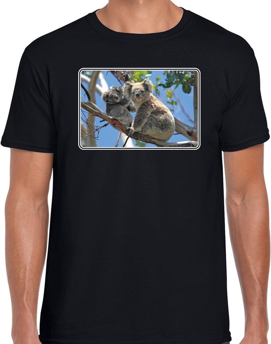 Dieren shirt koalaberen foto - zwart - heren - Australische dieren/ koala cadeau t-shirt - kleding M