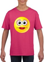 emoticon/ emoticon t-shirt diva roze kinderen 158/164