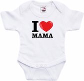 Wit I love Mama rompertje baby - Babykleding 80