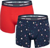 Happy Shorts 2-Pack Kerst Boxershorts Heren Christmas Stuff - Maat S