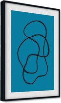 Akoestische panelen - Geluidsisolatie - Akoestische wandpanelen - Akoestisch schilderij AcousticPro® - paneel met abstracte esthetiek - Design 46 - Basic - 100x70 - zwart- Wanddecoratie - woonkamer - geluidsdemper - studio schuim