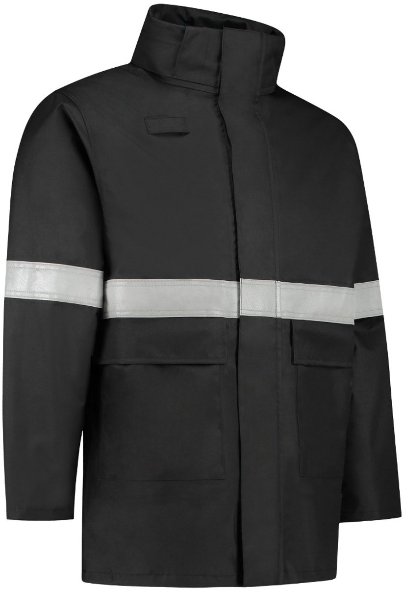 Dapro Safety Access Multinorm Regenjas - Maat 3XL - Zwart - Vlamvertragend , antistatisch en chemicaliën resistent - Doorwerkjas