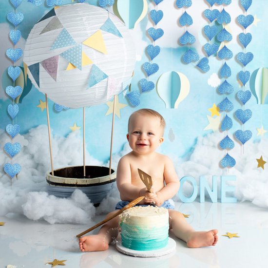Stoffige blauwe bruids douche decoraties vrijgezellenfeest