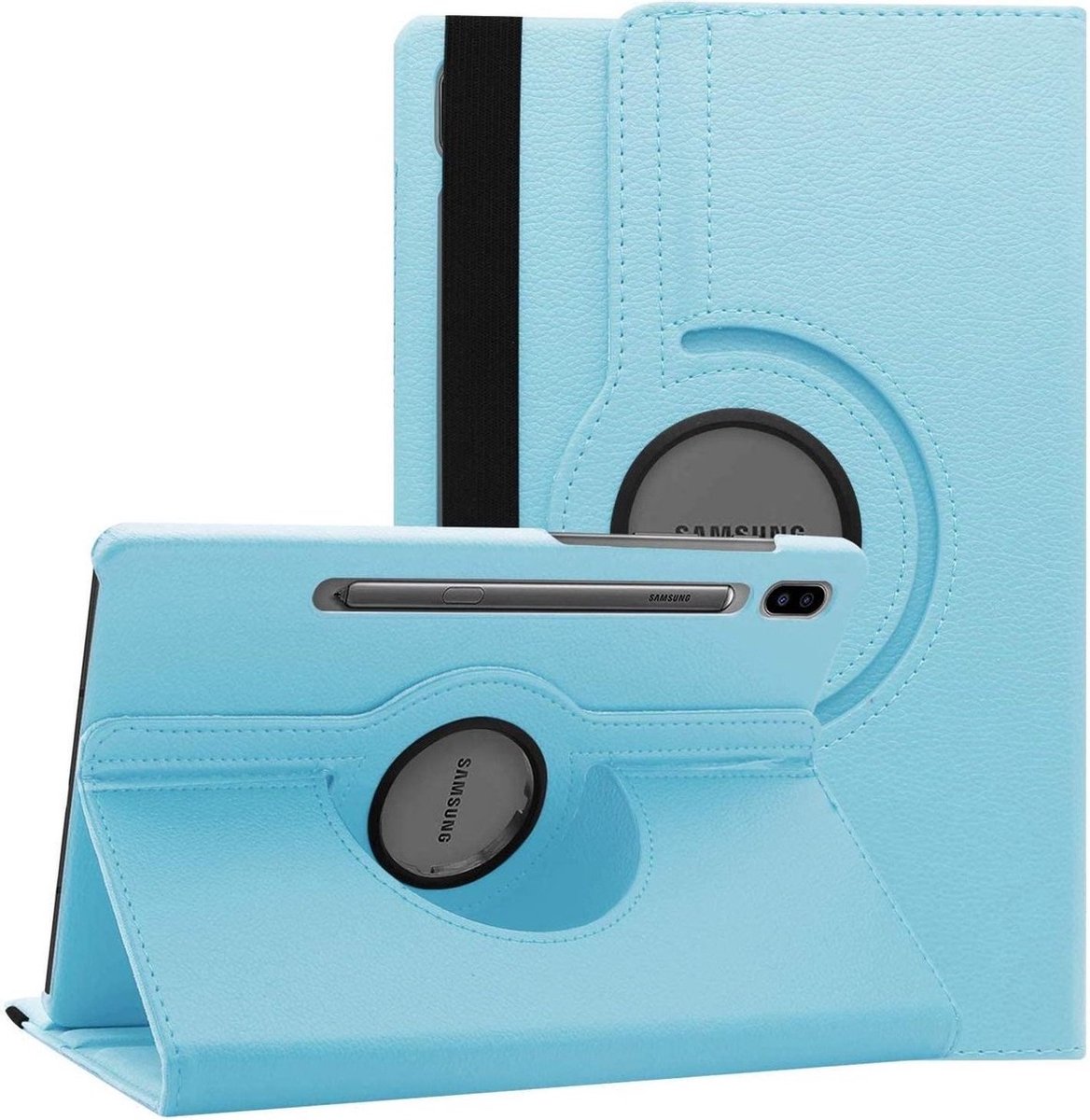 LuxeBass Tablet hoesje 360 - Licht Blauw geschikt voor Samsung Galaxy Tab S8 Plus