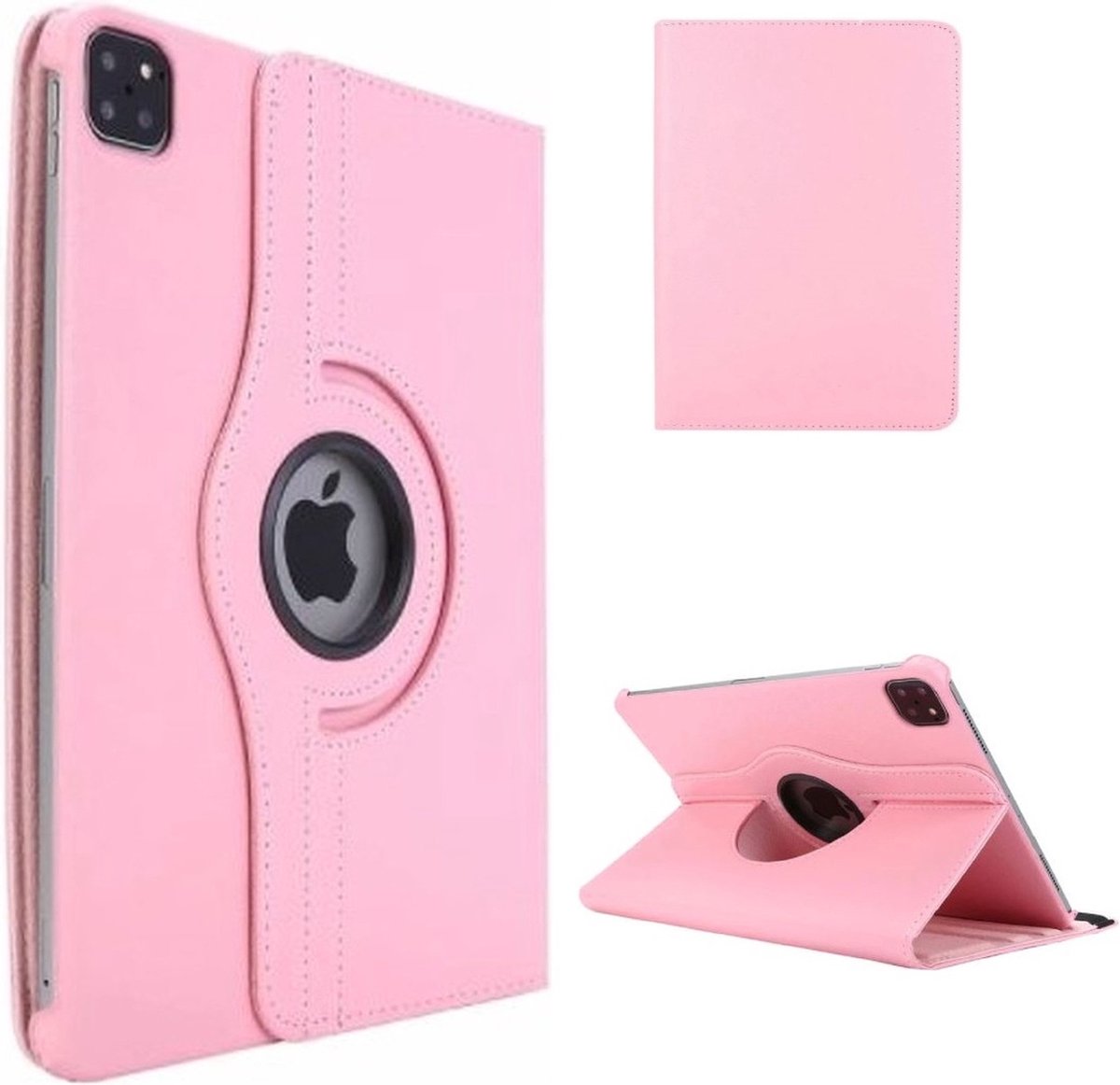 LuxeBass Tablet hoesje 360 - Licht Roze geschikt voor Apple iPad 9 (2021)