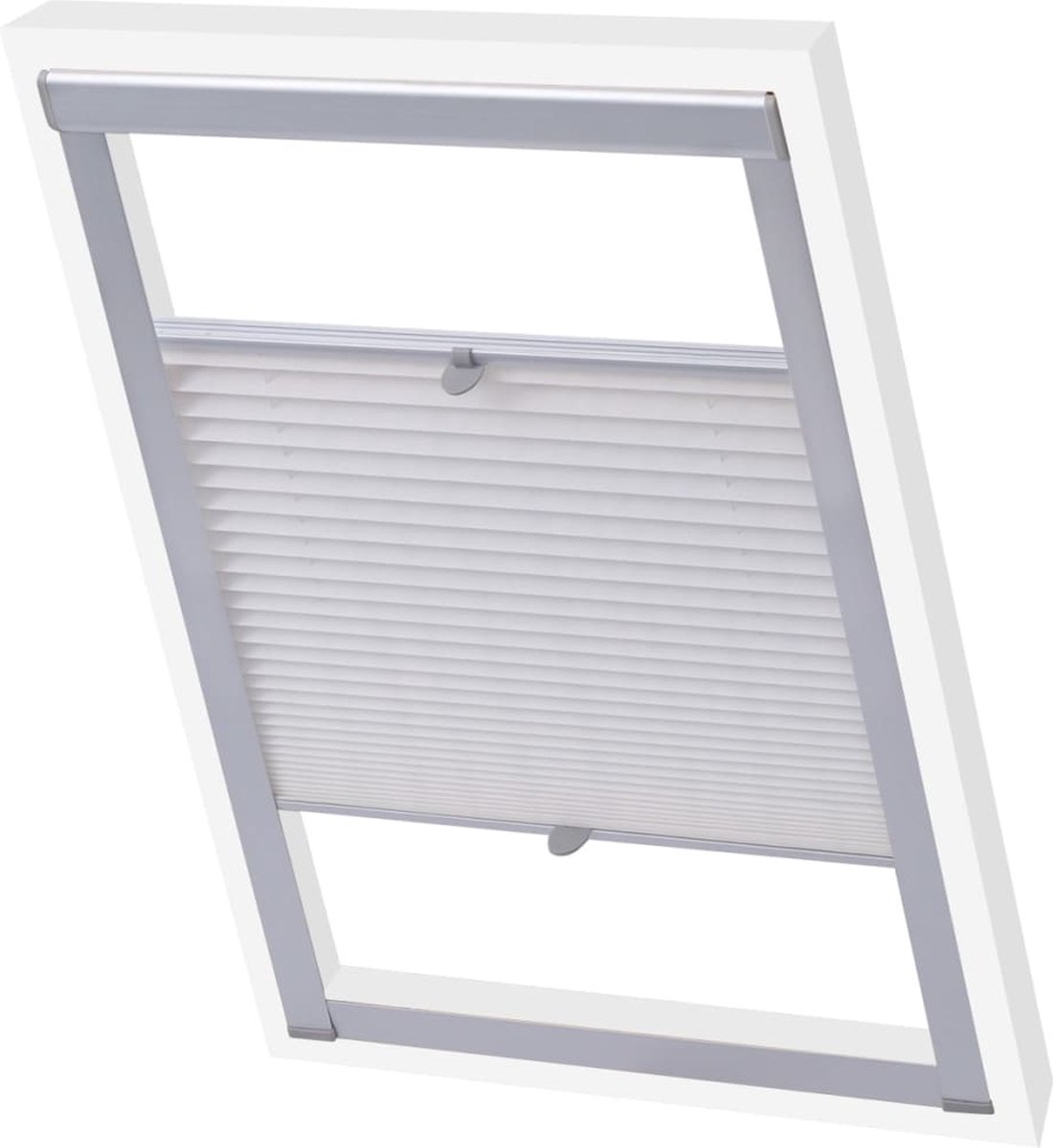 Prolenta Premium - Rolgordijn geplooid wit M06/306