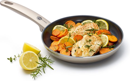 GreenPan Cambridge Koekenpan 28cm - PFAS-vrije antikleeflaag – Koekenpan inductie - Keramische koekenpan – Ovenbestendig tot 160°C – Koudgrepen - Brons