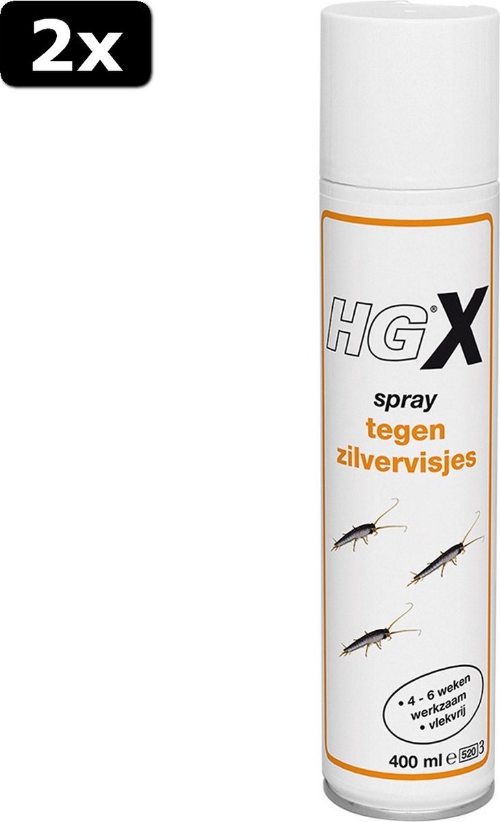 2x HG Spray Tegen Zilvervisjes