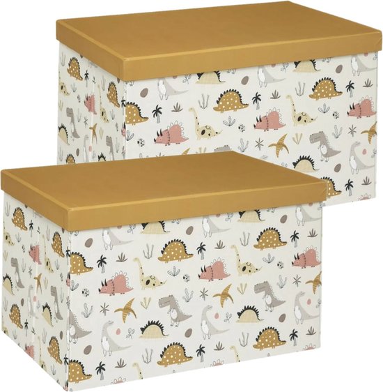 Onaangeroerd iets Gehakt Multipak van 2x stuks opbergdozen/opberg boxen van karton met dinosaurus  print - 38 x... | bol.com