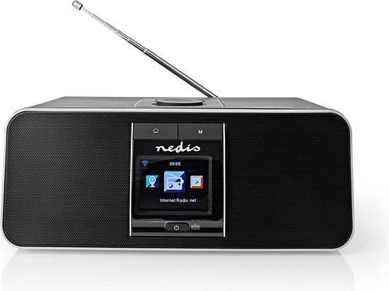 Nedis RDIN5005BK Radio Internet 42 W Dab+ Fm Bluetooth® Télécommande Zwart/Argent