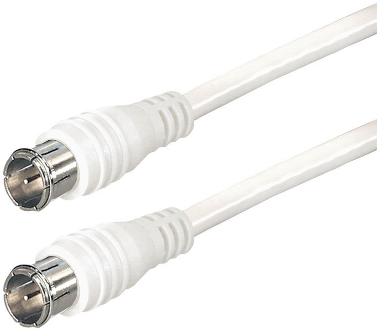 F-quick (m) - F-quick (m) coaxkabel / recht - wit - 15 meter