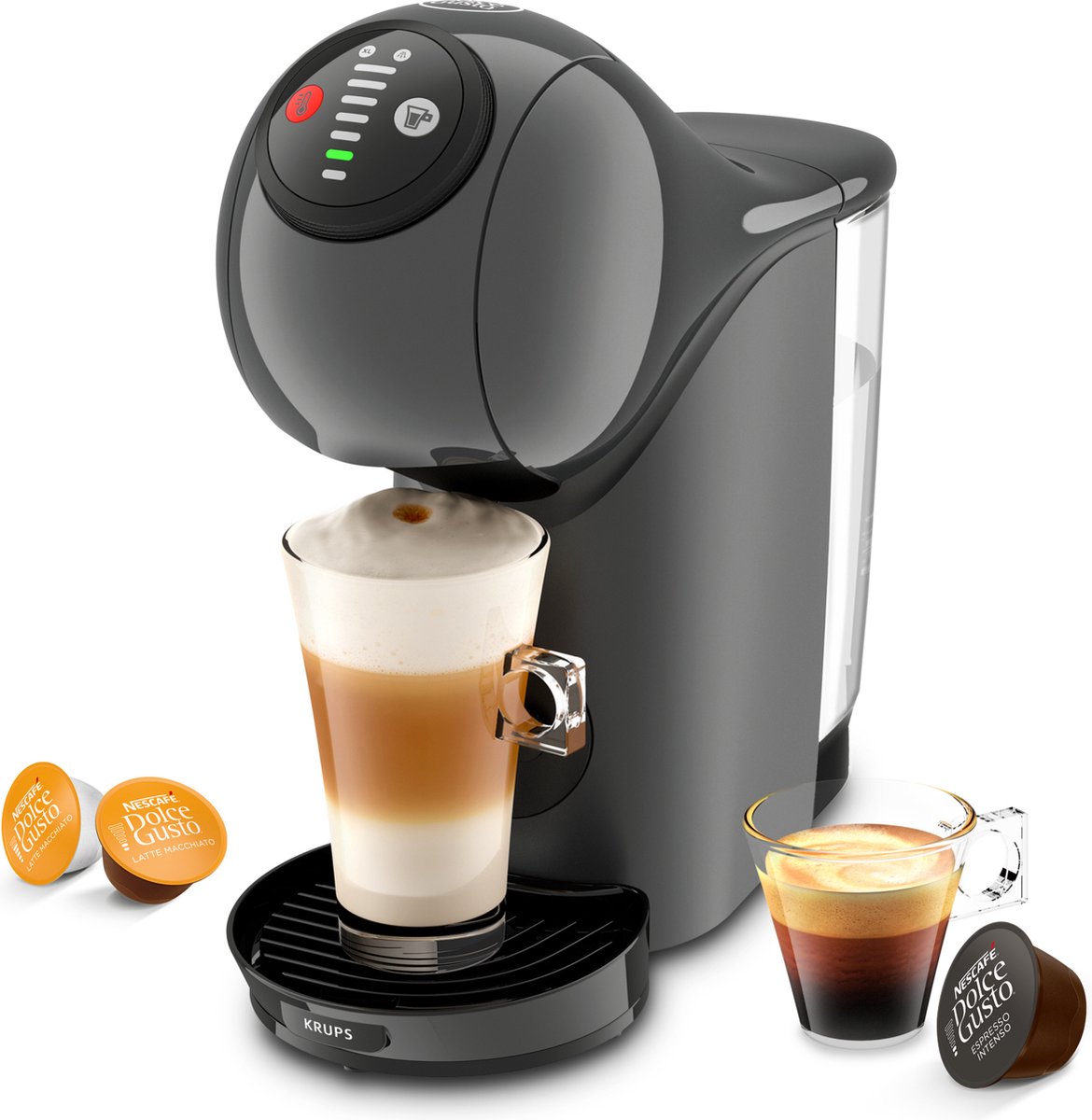 KRUPS NESCAFE DOLCE GUSTO Machine à café capsules, Compact, 15 bars,  Expresso, Cappuccino, Café lungo, Arrêt