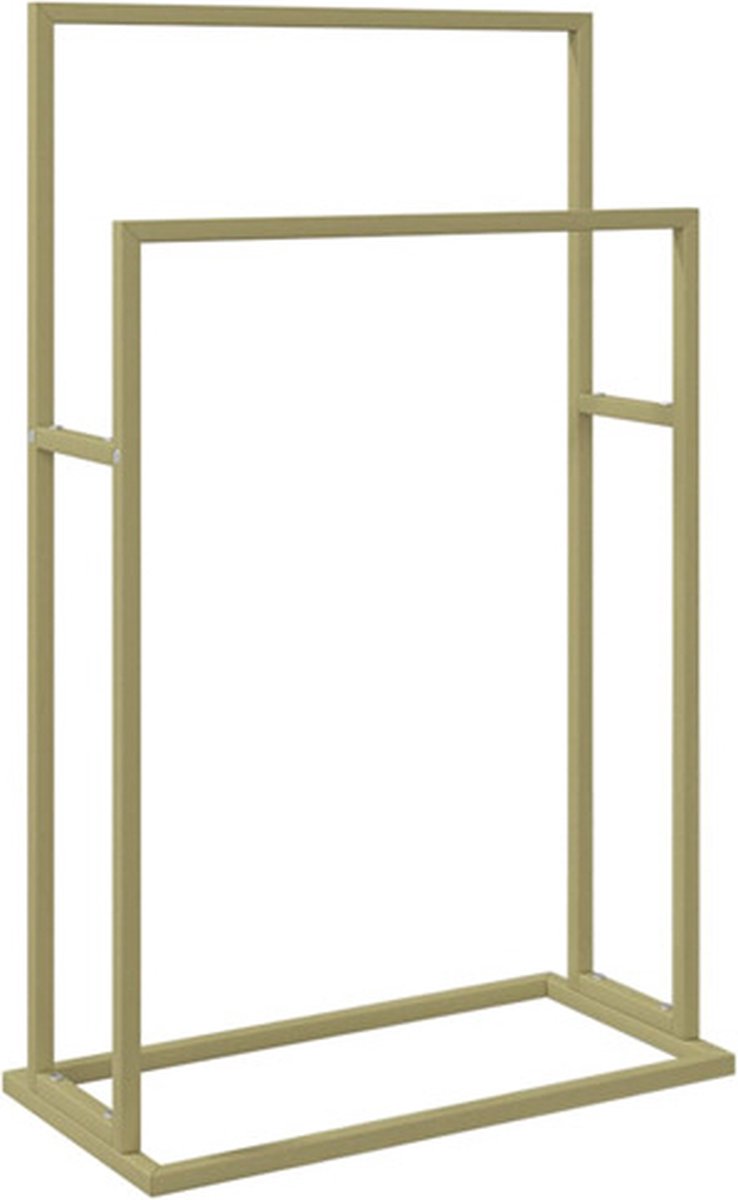 vidaXL Handdoekenrek vrijstaand 48x24x78.5 cm ijzer goudkleurig