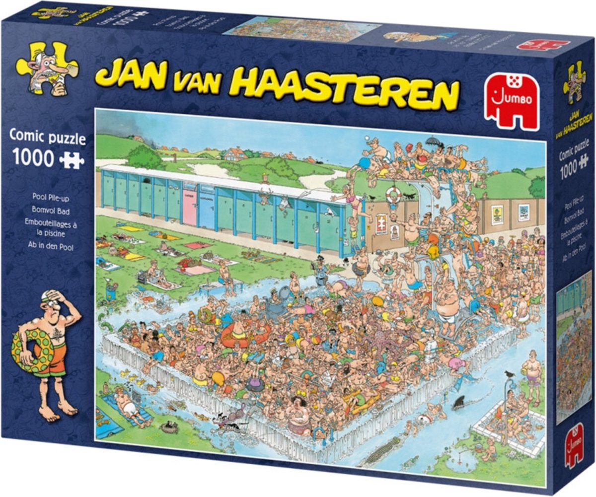 Jan van Haasteren - Bomvol Bad - 1000 stukjes puzzel - Legpuzzel — afbeelding 2