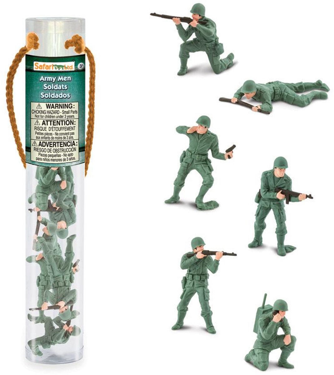 Safari LTD speelgoed soldaten - 6 stuks - plastic - 5 cm - speelgoedfiguren - soldaatjes