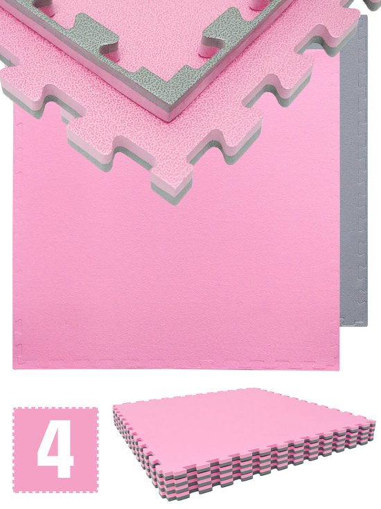 3.2sqm Fitness Mat Dikte 2cm 4 Trainingsmatten 90x90cm Vloer