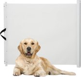 Oprolbaar Traphekje - Kamerscherm - Veiligheidshekje - Hondenhek - 115 CM - Wit