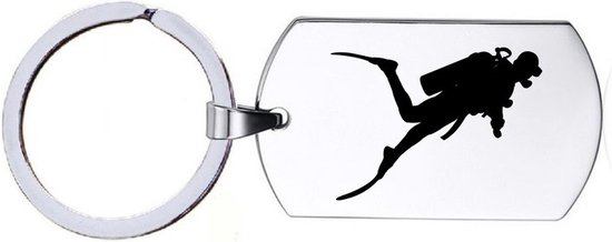 Porte-clés en acier inoxydable - Plongée