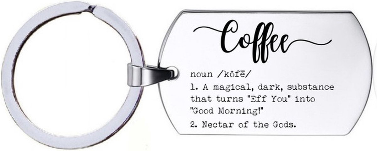 Sleutelhanger RVS - Coffee