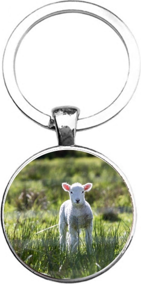 Sleutelhanger Glas - Schaap