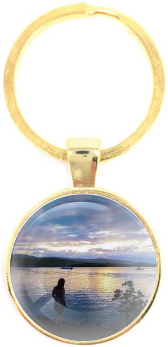 Sleutelhanger Glas - Strand