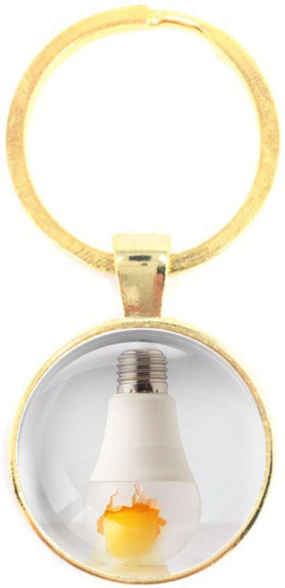 Sleutelhanger Glas - Lamp Ei