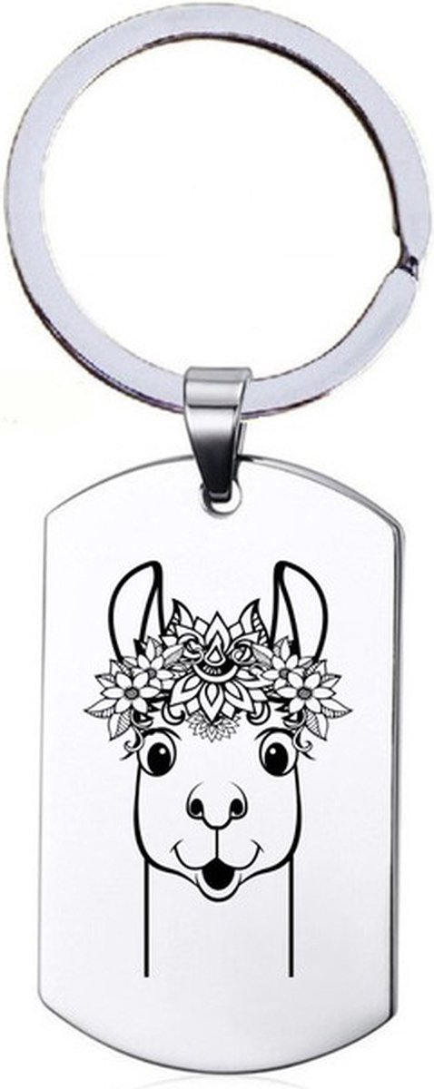 Sleutelhanger RVS - Lama