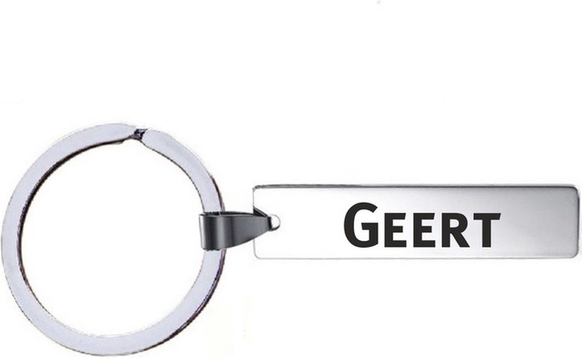 Sleutelhanger Met Naam - Geert - RVS