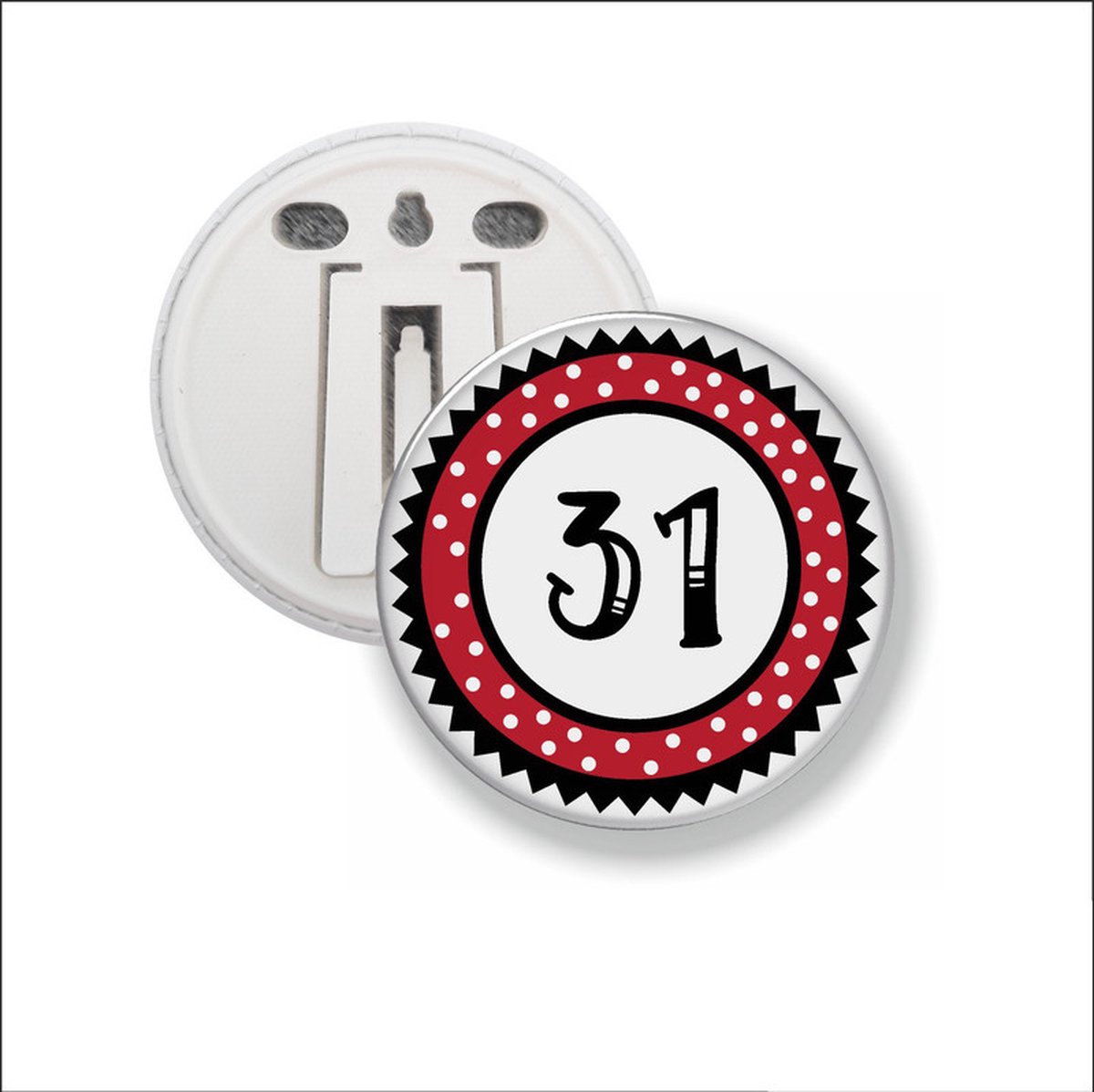 Button Met Clip 58 MM - 31