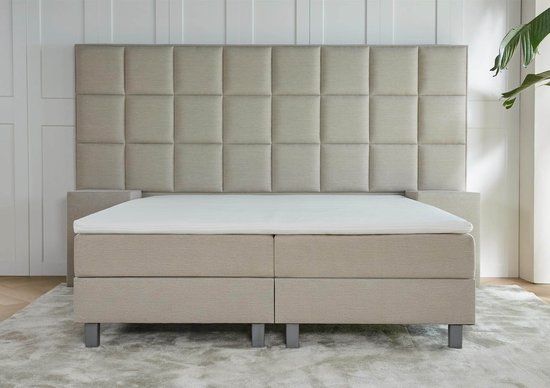 Boxspring Napoli - 160x200 - Beige - met gratis topper!