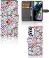 Book Case met foto Motorola Moto G52 | Moto G82 GSM Hoesje Tiles Color