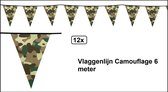 12x Bunting Camouflage 6 mètres - Festival à thème Festival party d'anniversaire de l'armée de l'armée