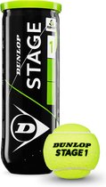 Dunlop Tennisballen Stage 1 Blik a 3 stuk Groen