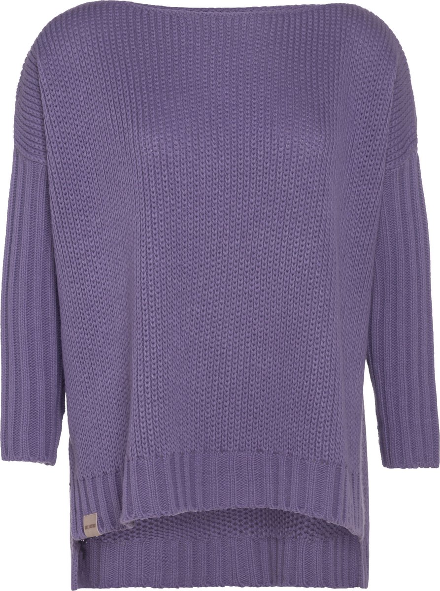 Knit Factory Kylie Gebreide Dames Trui - Boothals - Violet - 36/44