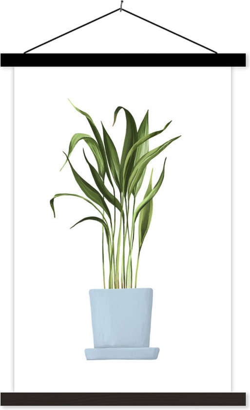 Porte-affiche avec affiche - Affiche scolaire - Plante d'intérieur - Pot de fleurs - Wit - 60x90 cm - Lattes noires