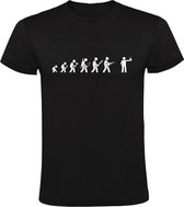 Human evolution Heren T-shirt | vroeger | heden | evolutie | telefoon | mobiel | tijd van tegenwoordig | geschiedenis | Zwart