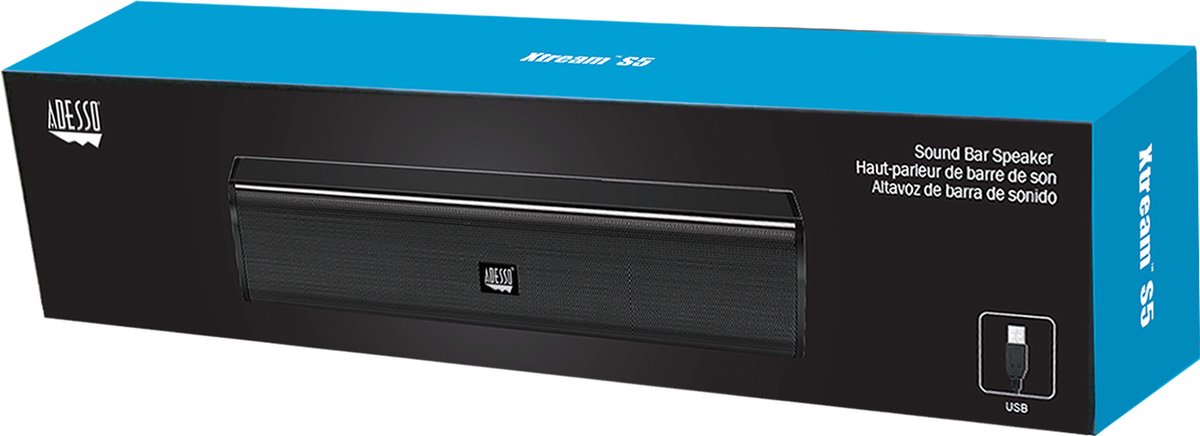 USB-Powered Sound Bar Speaker 5W x 2