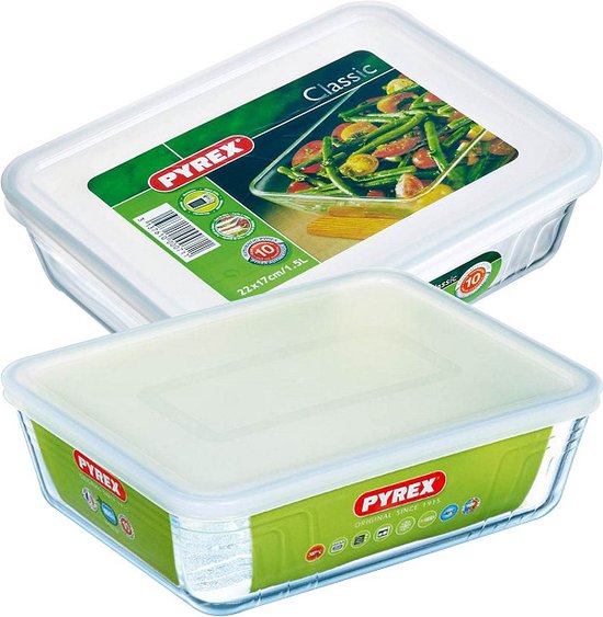 Glazen schalen met deksel 5-delige set voor €1,99